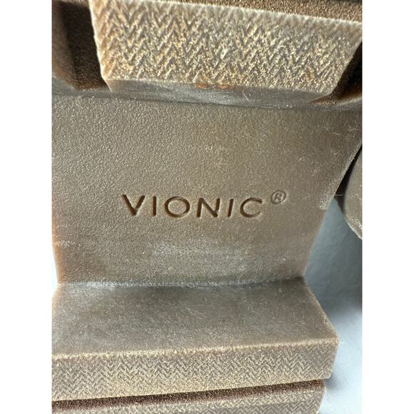 Vionic Olive Ankle Boots with Brown Sole - Picture 10 of 11